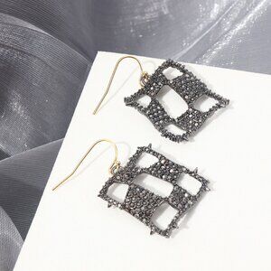 Alexis Bittar Checkerboard Statement Earrings